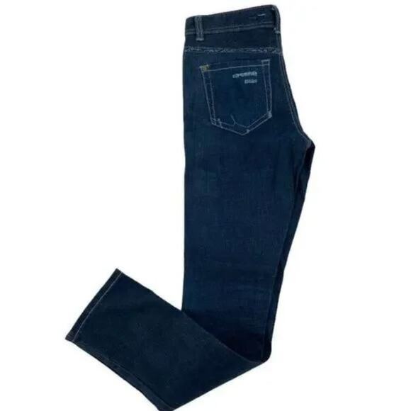 Inc Denim Dark Wash Faux Distressed Design Women's Stretch Jeans Size 2 - Picture 4 of 8